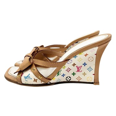 Louis Vuitton Monogram Multicolor Wedge Sandals
