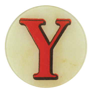 Red Letter Y 5 1/4" Round