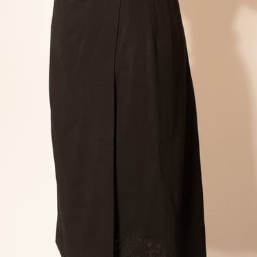 Margiela for Hermès black virgin wool faux wrap skirt 