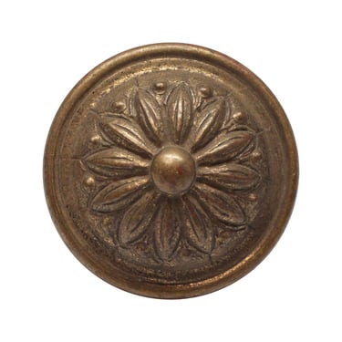 Antique French Floral Cast Bronze Radial Entry Door Knob