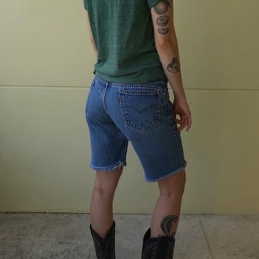 1990's Levi's Jean Shorts / High Waist Denim / High Waisted Mom Jeans / Eighties Nineties Denim / Jorts 