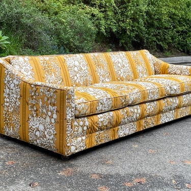Classic Mid-Century Sculptural Yellow Sofa 