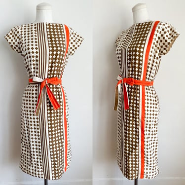 Vintage 1960s Color Block Mod Dress / XS 