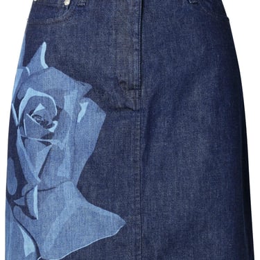 Kenzo Blue Cotton Miniskirt Women