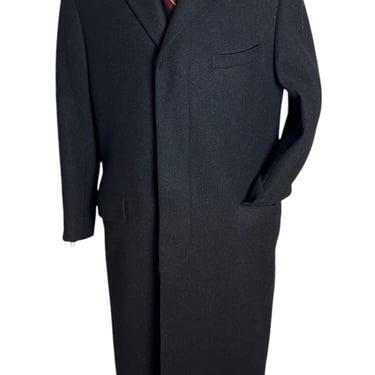 Vintage 1950s J PRESS Wool Chesterfield Overcoat ~ size 38 to 40 ~ Topcoat / Trench Coat ~ Velvet Collar 