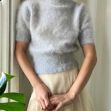 Fuzzy angora sweater best sale