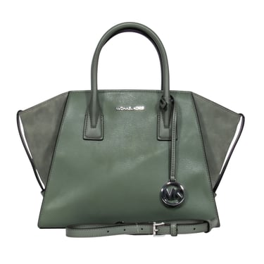 Michael Kors -Olive Leather Tote w/ Suede Sides