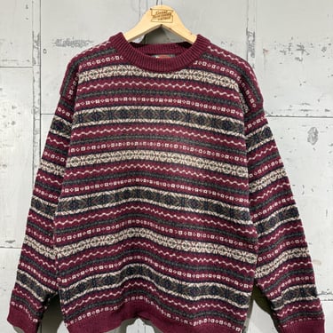 Vintage Wool Sweater striped with Nordic Design Alps brand 