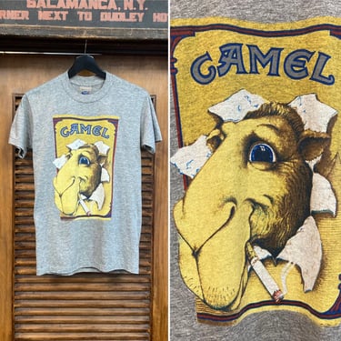 Vintage 1980’s -Deadstock- “Camel Cigarettes” Tri-Blend Fabric “Sneakers” Label Tee Shirt, 80’s T-Shirt, Vintage Clothing 