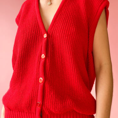 1980s Red Willow Sweater Vest, sz. L/XL