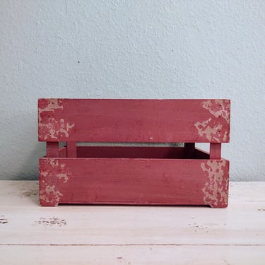 Chippy Shabby Red Box Container Home Décor Home Storage 