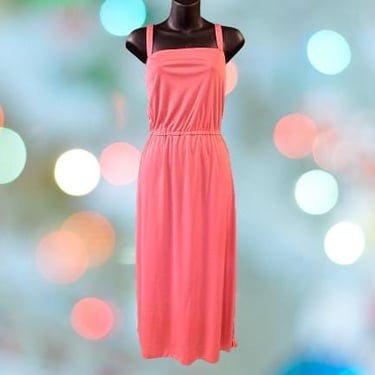 1970s disco pink sun dress vintage dusky sundress small 