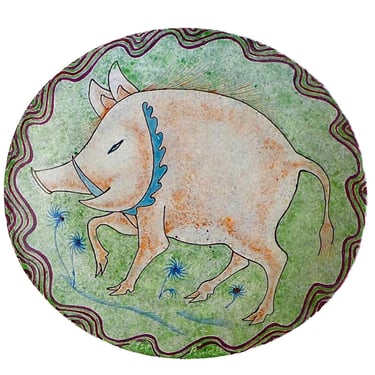 George Biddle Hand Painted Glazed Ceramic Plate 2