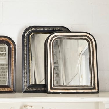 antique louis philippe mirror ebony and white