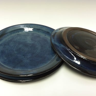 handmade dinner plate, stoneware dinner plate, blue plate, rustic plate, plate, dinner plate 
