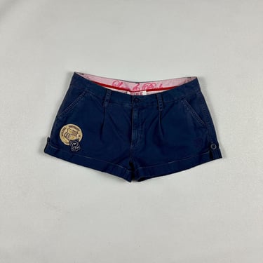 y2k Pink Micro Mini Shorts / University / Patches / Collegiate / Baloon / Bloomers / Victorias Secret / 00s / Size 6 / Low Rise / S / Chino 