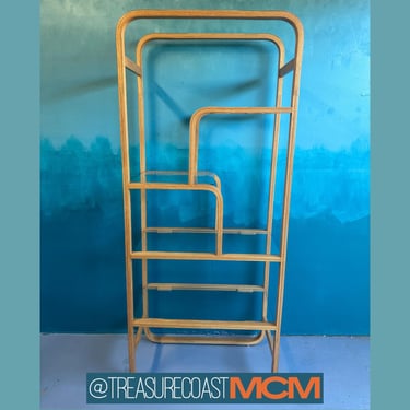 Mid Century Bentwood Etagere - Boho MCM Display Shelf  Geometric Modern Shape - Style of Plycraft / Shipping not included 