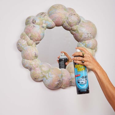 Bubble Mirror in Green Pastel
