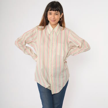 70s Striped Button Up Shirt Vintage Pointed Collar | Shop Exile - Tucson,  AZ | ATTIC