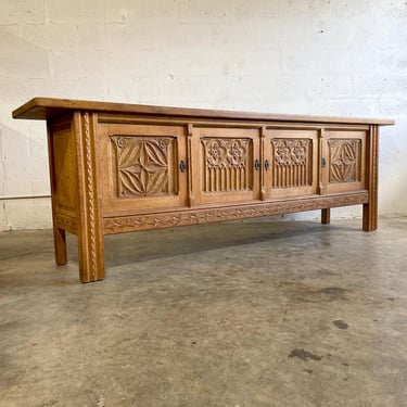 Danish Scandinavian Oak Sideboard or Media Console Henning Kjaernulf 