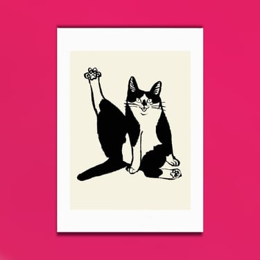 Cat Pose Greeting Card