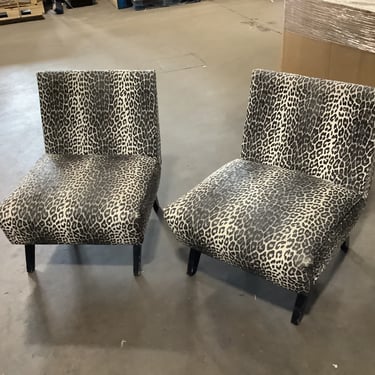 Pair of Leopard accent chairs
