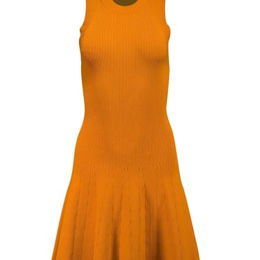 A.L.C. - Bright Orange Ribbed Sleeveless Dress Sz XS