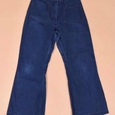 Blue 70s Flare Jeans with Big Pockets, 34