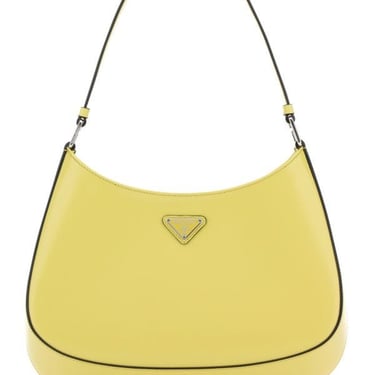 PRADA WOMAN Yellow Leather Cleo Shoulder Bag