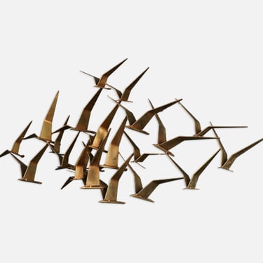 Vintage Curtis Jere &quot;Sea Gulls&quot; Brass Sculpture for Artisan Housev