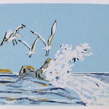 Patricia Sussman, Seagulls, Screenprint Poster 