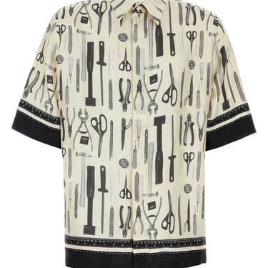 Fendi Men Printed Silk Shirt