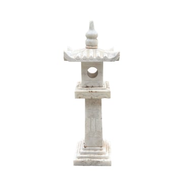 41' Tall Zen Oriental Style White Marble Tower Stone Garden Lantern cs7661E 