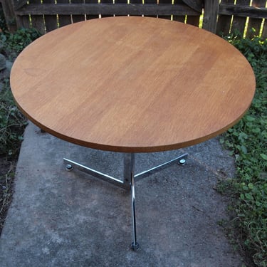 Vintage Hans EICHENBERGER Alpha SIDE End TABLE, Oak Veneer Top 28