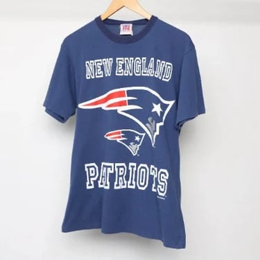 vintage NEW England PATRIOTS 1990s nfl football Tom Brady era vintage single stitch t-shirt -- size medium 