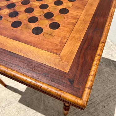 Parquetry Wood Game Table