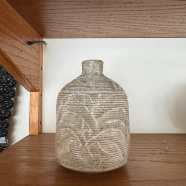 White textured "floral" Bud Vase