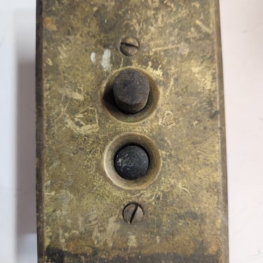 Vintage Double Push Button Switch 2.75" x 4.5" x 1.5"