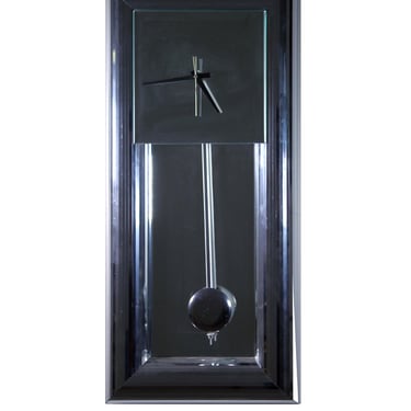 Vintage 1980's Hollywood Regency Mirrored Wall Clock Accessory Art Product 