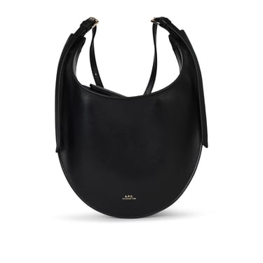 A.P.C. Small 'Iris' Black Eco-Leather Crossbody Bag Women