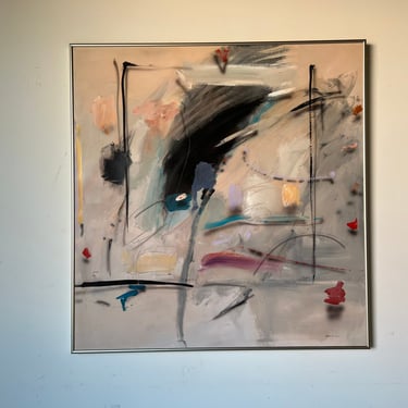 1980's Gregory Kavalec Mid Century Expressionist Abstract Painting 