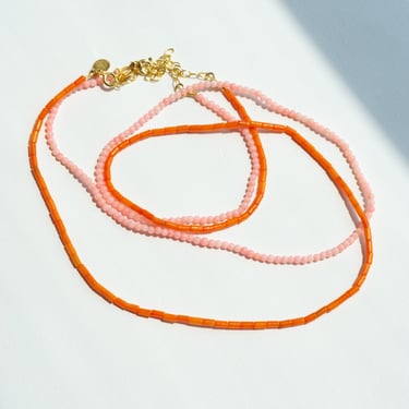 Orange Tube Necklace