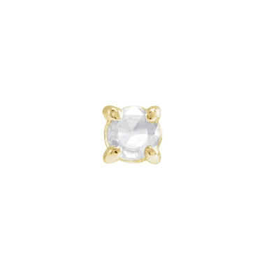 Mini Rose Cut Diamond Flat Back Earring