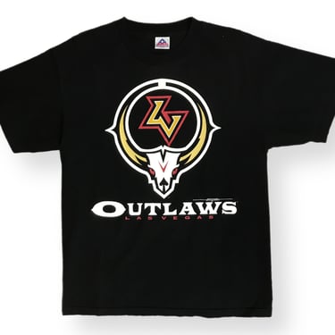 Vintage 2000 XFL Las Vegas Outlaws Football Team Promo T-Shirt Size Large 
