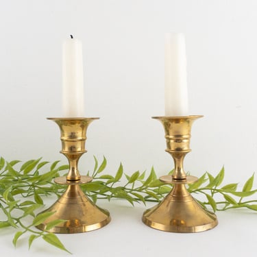 Pair of Vintage Brass Candlestick Holders, 4