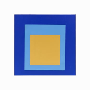 Josef Albers Style Abstract Painting Acrylic on Canvas Panel 