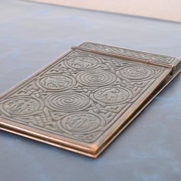 Tiffany Studios New York Zodiac Bronze Notepad Holder