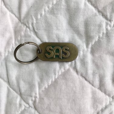 Vintage SAS Brass Keychain 
