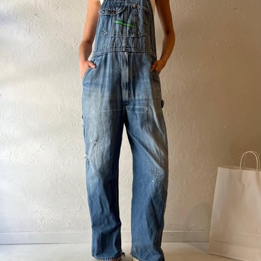 Y2K ‘Key’ Thrashed Denim Overalls / Large 