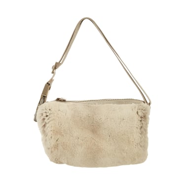 Chanel Grey Fur Mini Shoulder Bag